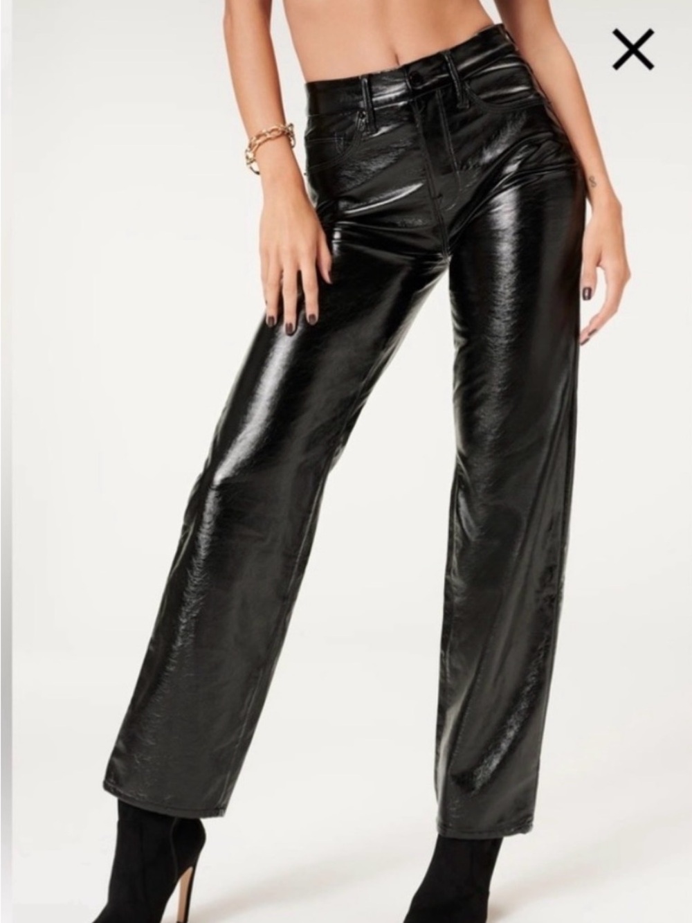 Good American 90s Vinyl Straight
Leg Pants